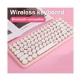 thumbnail image 2 of AJAZZ 308I Wireless Keyboard Portable Mute Hit 84 Keys Bluetooth-compatible 3.0 Round Key Computer Keyboard for Office - Black, 2 of 5