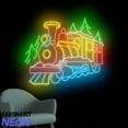 thumbnail image 2 of Handmadetneonsign Train Christmas Neon Sign, Christmas Neon Light, Christ Wall Art, House Wall Decor 90114, 2 of 5