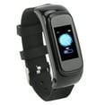 thumbnail image 3 of 2 en 1 pulsera inalámbrica con auriculares Bluetooth, reloj inteligente, pulsera con monitor deportivo, Fitness, color negro, 3 of 10