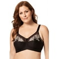 thumbnail image 5 of Women's Elila 1301 Embroidered Microfiber Wireless Soft-cup Bra (Celestial Blue 40B), 5 of 5