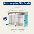 thumbnail image 2 of beeNbkks Dog Crate Furniture with Sliding Barn Door Medium 26.5''H x 31.6''W x 23.9''D - White + Walnut, 2 of 6