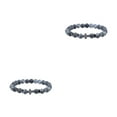 thumbnail image 4 of relayinert Bracelets Croix Perlés Unisexes Apparence Exquise pour Amateurs de Mode Perles de Pierre Faciles à Assortir Bracelets Résistants aux Intempéries 2Set, 4 of 6