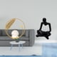 thumbnail image 2 of Escultura De Bola De Cristal, Figura Metálica Decorativa Para Escritorio, Soporte Para Chimenea, Pasillo, Dormitorio, Sala De Estar U Oficina. Escultura Artesanal De Pensamiento Abstracto, 2 of 8