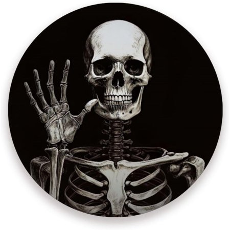 

Tangkunup Funny Skull Coasters Absorbent Drink Coaster Ceramic Stone Coaster with Cork Base Desktop Protection Mat for Home Decor 4PCS 3.9x0.2 Inch