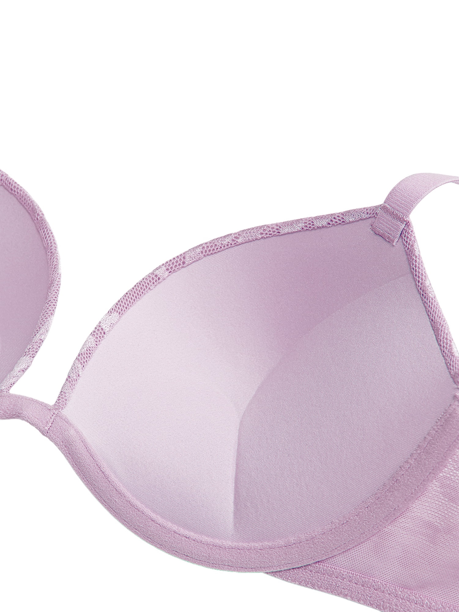 Deyllo Women's Plunge Super Padded Push Up Underwire T Shirt Bra, Purple 32DD