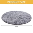thumbnail image 7 of Tripumer Fluffy Round Rug 4 feet Circle Shag Area Rug Circular Rugs Fuzzy Rug Shaggy Bedroom Carpet for Room Bedroom Living Room Gray, 7 of 7