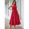 thumbnail image 2 of Vestido PRETTYGARDEN Maxi Floral de Verano con Hombro Descubierto Rojo XXL, 2 of 8