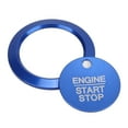 thumbnail image 3 of Engine Push Button Cover, Durable Blue Aluminum Alloy Anti Wear Ignition Button Trim  For Car, 3 of 8