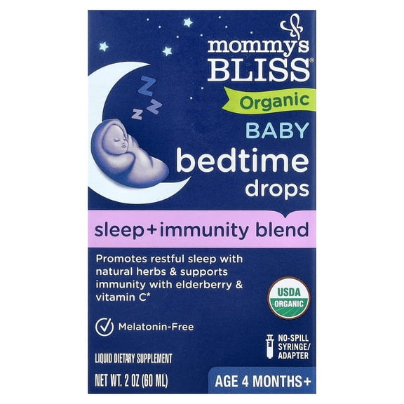 Mommy's Bliss Organic Baby Bedtime Drops, Melatonin-Free, Restful Sleep & Immunity, 2 fl oz