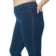 thumbnail image 3 of No nonsense Women's Classic Indigo Denim Legging, Medium Wash, Medium, 3 of 5