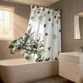thumbnail image 5 of Festive Santa Printed Curtain for Living Rooms – Translucent Polyester Drapery in Rural Winter Theme for Indoor Spaces 2PCS, 5 of 5