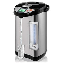 KioJJp Electric Hot Water Boiler and Warmer, Hot Water Dispenser, Stainless Steel Water Boiler w/5 Stage Temperature Settings, Safety Lock, Electric Hot Water Pot, 5-Liter