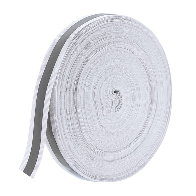 Unique Bargains Bande Réfléchissante, 25mm x 24Yards Bande Réfléchissante pour Vêtements Imperméables, Blanc