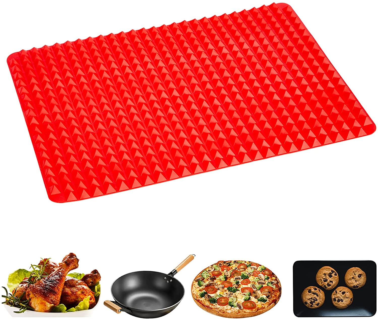Silicone Cooking Mat Pyramid Sheet, Best Healthy Microwave Silicone Mat