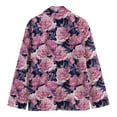 thumbnail image 2 of Vintage Pink Peony Floral Print Men'S Blazer, Flower Fun Novelty Blazer, 2 of 4