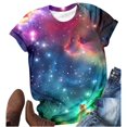 thumbnail image 3 of TINZ Titre : T-Shirt à Col Rond à Manches Courtes à Imprimé Galaxie pour Femmes T-Shirt à Col Roulé pour Femmes T-Shirt Athlétique à Manches Longues pour Femmes T-Shirts Ajustés de Neige à Manches Longues pour Femmes, 3 of 3