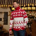 thumbnail image 3 of Suéteres navideños, suéteres de cuello alto, suéteres de punto, suéteres de cuello alto de manga larga, suéteres casuales para hombres, tops cálidos de invierno, 3 of 6