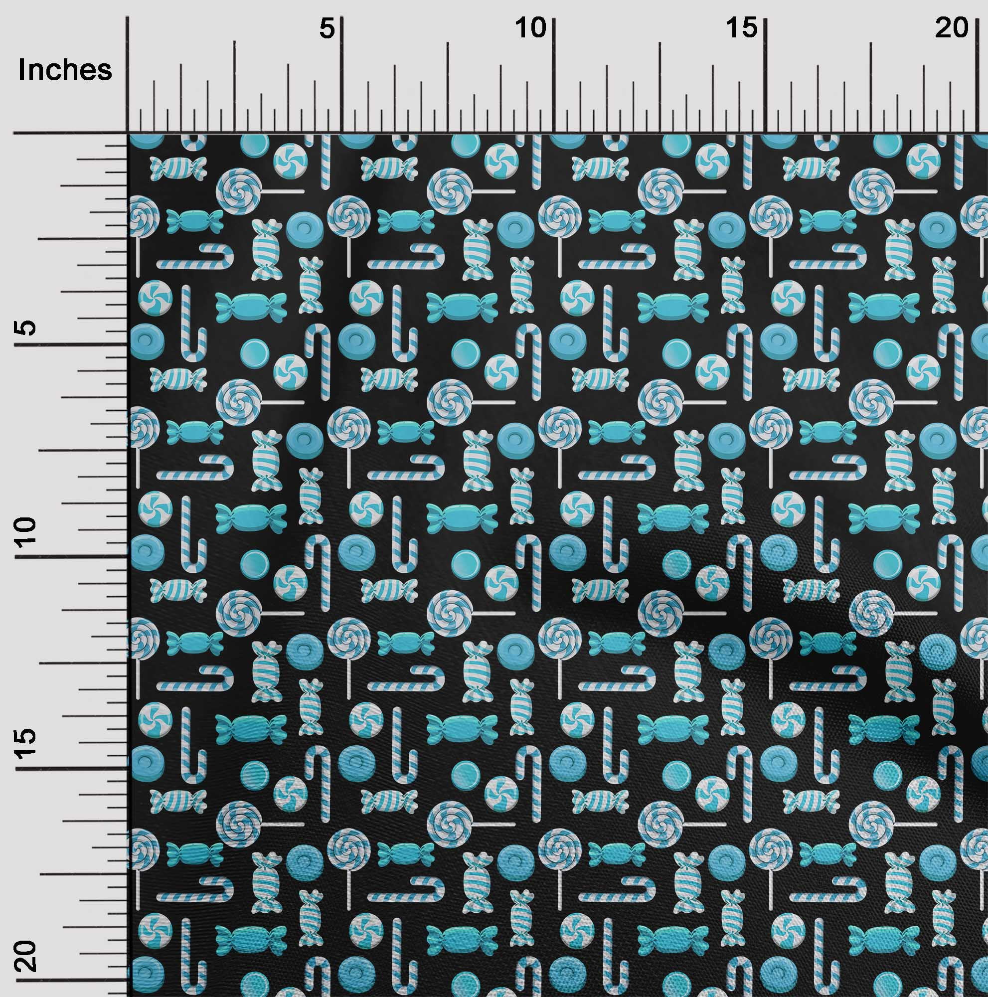 oneOone Polyester Spandex Aqua Blue Fabric Merry Christmas Sewing Material Print Fabric By The Yard 56 Inch Wide