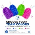 thumbnail image 3 of 15Pcs Cheerleading Pom Poms, Adorable Cheerleader Pompoms Hand Flowers for Kids Adults Ball Dance Sports Team Spirit Cheering Fancy Dress Night Party, Blue, 3 of 6
