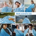 thumbnail image 5 of Blue Coastal Cooling Blanket, Lightweight Breathable Summer Throw Blanket with Double Sided Cold Effect,Summer Beach Ocean Seawater Nautical Picnic Beach Blankets Bed Sheet for Hot Sleepers 30"x40", 5 of 8