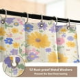 thumbnail image 3 of Ryvnso 4 Pcs Floral-8 Bathroom Shower Curtain Set with 12 Hooks Bath Mat Toilet Lid Cover, 3 of 8