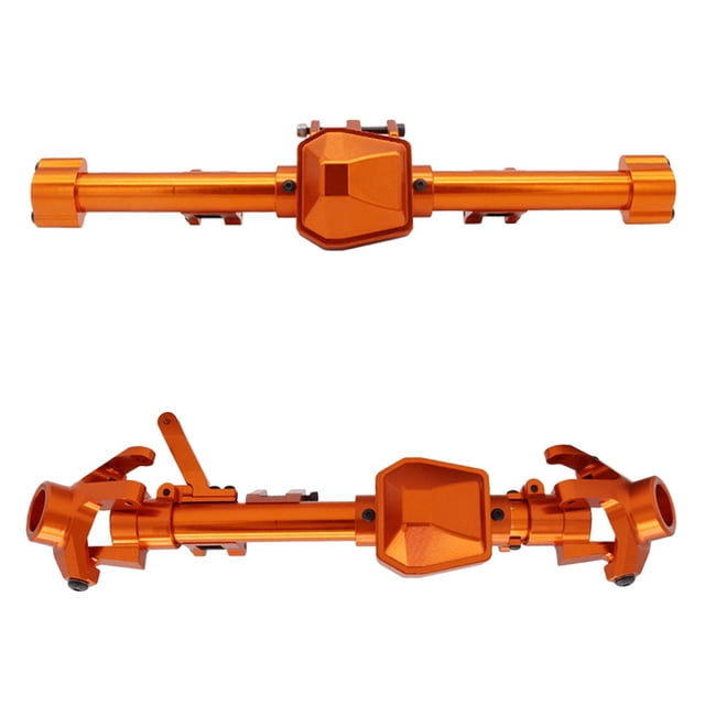 carcasa del eje aleación de aluminio reemplaza las piezas para los modelos de camiones de vehículos de modificación SCX6 Trasero Naranja Hugo Carcasa del eje del coche RC