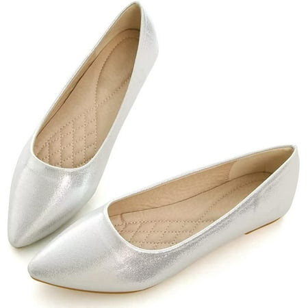 

Women Cute Slip-On Ballet Shoes Soft Solid Classic Pointed Toe Flats