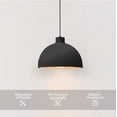 thumbnail image 3 of Lampara de techo colgante decorativo Macaron retro 36 cm de diámetro ilios innova Negro, 3 of 9
