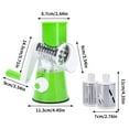 thumbnail image 5 of Manual Meat Grinder, 3-in-1 Vegetable Chopper, Hand Cranked Food Processor for Slicing Dicing Grating(Green), 5 of 6