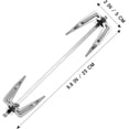 thumbnail image 4 of Fourche de Friteuse à Air Chaud en Acier Inoxydable, Tige de Broche de Rôtissoire, Gril en Acier, Fourchettes de Rôtissoire en Métal, Rôti Poulet Porc Bœuf, Fourche de Gril Rotisseries pour BBQ Maison Cuisine Extérieur 25 cm, 4 of 5