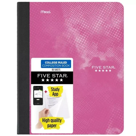 Five Star Active Comp Book Pink 80ct