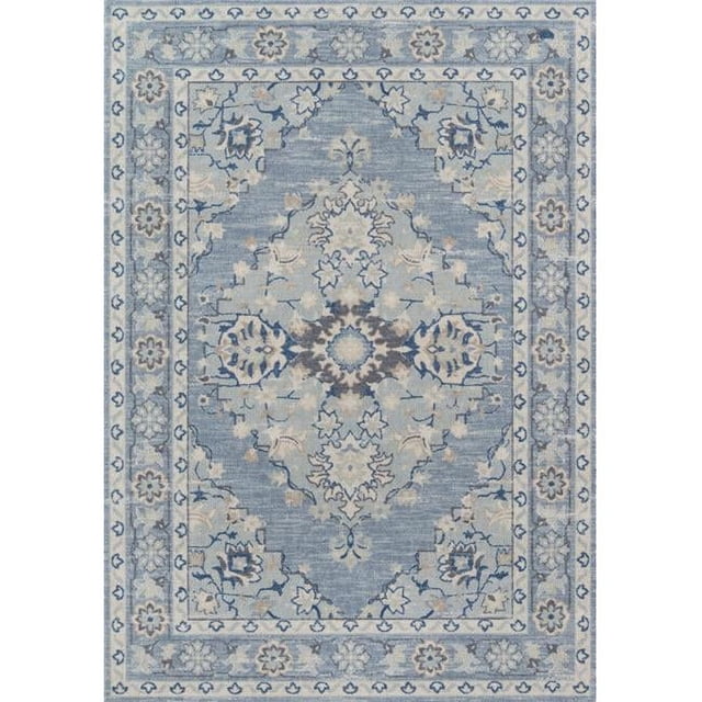 Momeni ANATOANA-9BLU2376 2 ft. 3 in. x 7 ft. 6 in. Anatolia Machine Made Traditional Runner Rug, Blue