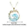 thumbnail image 4 of KRONDO Oceans Oath Jewelry Necklace, Adjustable Ocean Wave Necklace, Marine Theme Women Jewelry Valentines Day Gifts for Women, 4 of 7