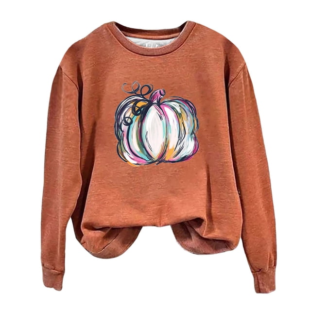 VBARHMQRT Couvertures à Capuchon Mode pour Femmes à Manches Longues Col Rond Grand Chandail Imprimé Mode pour Femmes Haut Imprimé