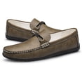 thumbnail image 4 of Men's Casual Loafers Slip On Leather Shoes Comfortable Lightweight Driving Shoes Male Moccasins Classic Penny Loafer Flats Boat Shoes Outdoor Walking Shoes, 4 of 19