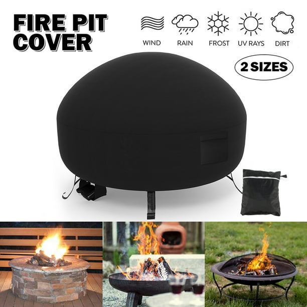 Hotbest Round Fire Pit Cover Waterproof, Eva Solo Fire Pit Cover