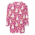 thumbnail image 5 of HAVUITYY Easter Printed Women's Sweaters, 3/43 Sleeve Crew Neck Womens Tops, Spring Going Out Easter Shirts for Women Wear & Gifts, 5 of 5