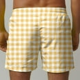thumbnail image 6 of UTSJKR Men's Classic Plaid Swim Trunks Plus Size Quick Dry Board Shorts Swimsuit Swimwear Casual Beach Shorts No Mesh Liner Yellow 18, 6 of 6