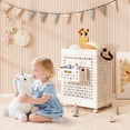 thumbnail image 4 of Costway Collapsible Laundry Basket Movable Laundry Cart with Side Basket, Lockable Wheels, 4 of 10