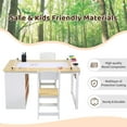 thumbnail image 6 of Kids Art Table and 2 Chairs,Toddler Craft and Play Wood Activity Table With Storage Bins, Drawing Desk, Kids Activity Table and Study Table, Activity & Crafts for Children Wooden Furniture, 6 of 6