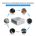 thumbnail image 4 of MINISFORUM DeskMini TH50 Mini PC Windows 11 Pro Intel® Core™ i5-11320H Desktop Computer,16GB RAM+512GB SSD,HDMI/Thunderbolt 4/DP(8K@60Hz) Outputs, Iris® Xe Graphics, 4 of 13