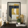 thumbnail image 4 of 24" x 36" Layered 3D Textured Abstract Framed Wall Art with Gray Backing and Navy Blue Accent, by DecMode, 4 of 14