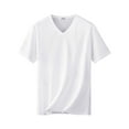 thumbnail image 4 of yillto Mens V Neck Shirts Lightweight Loose Short Sleeve Tshirts for Workout Athletic Plain Breathable Tees, 4 of 7