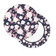thumbnail image 7 of Uemuo Leaves Flower Pattern Round Bar Stool Seat Covers Washable Stool Cushion Slipcover Elastic Bar Chair Covers-12 inch, 7 of 7