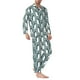 thumbnail image 2 of Balery Penguin Pijama para Hombre de Dos Piezas con Manga Larga, Conjunto de Dormir y Descanso Suave con Bolsillos-Medium, 2 of 7