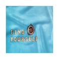 thumbnail image 1 of Compass Decorative Napkins Set of 4, Find Yourself Typography with Old Retro Navigate Tool Image, Silky Satin Fabric for Brunch Dinner Party, 12", Deep Sky Blue Peach, by Ambesonne, 1 of 2