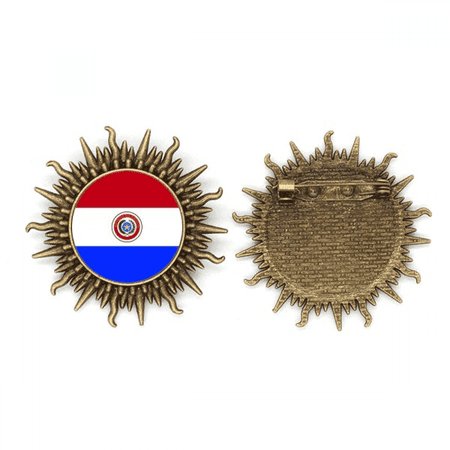 paraguay national flag south amecountry metall sonne brosche haken pin