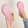 thumbnail image 6 of Women's Slip-On Platform Mule Clogs, Faux Suede Wedge Comfort Shoes, Casual Backless Loafers, 6 of 6