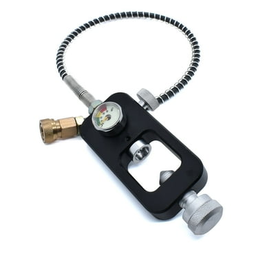 TUXING 4500Psi DIN Valve Scuba Adapter, YOKE Filling Station for HPA Tank, High Pressure Gauge, Aluminum Alloy Refill Adapter for Pcp Paintball HPA Tank Filling
