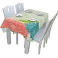 thumbnail image 5 of Coolnut Beautiful Flowers In Abstract Back Tablecloth Modern Table Cover for Home Decoration, Spill Proof Cloth Washable for Dinner Picnic, 60"x120", 5 of 6